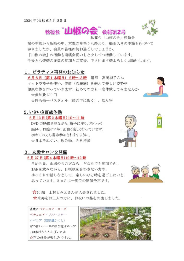 山椒の会　令和6年　第2号